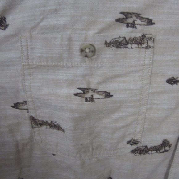 Outdoor Life Men shirt s/s p2p 28" hunting deer camping 2 pocket fishing cotton - Picture 6 of 12